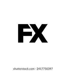 Trendy letter F and X, FX logo design template. Minimal monogram initial based logotype for company identity.