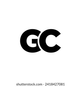Trendy letter G and C, GC logo design template. Minimal monogram initial based logotype for company identity.