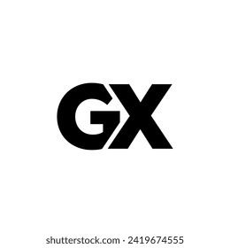 Trendy letter G and X, GX logo design template. Minimal monogram initial based logotype for company identity.