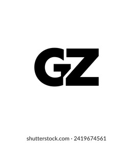 Trendy letter G and Z, GZ logo design template. Minimal monogram initial based logotype for company identity.