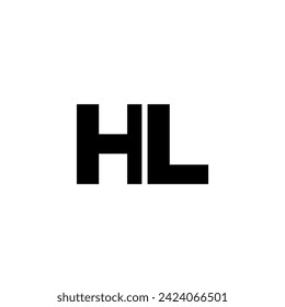 Trendy letter H and L, HL logo design template. Minimal monogram initial based logotype for company identity.
