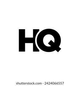 Trendy letter H and Q, HQ logo design template. Minimal monogram initial based logotype for company identity.