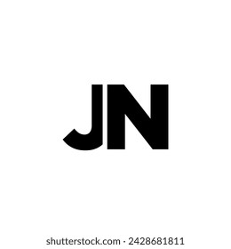 Trendy letter J and N, JN logo design template. Minimal monogram initial based logotype for company identity.