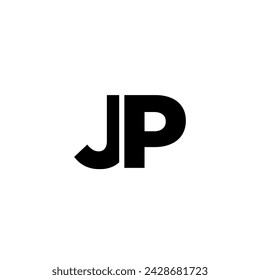 Trendy letter J and P, JP logo design template. Minimal monogram initial based logotype for company identity.