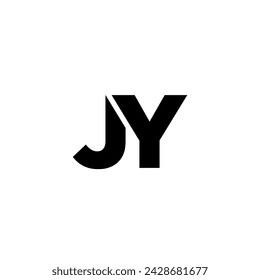 Trendy letter J and Y, JY logo design template. Minimal monogram initial based logotype for company identity.