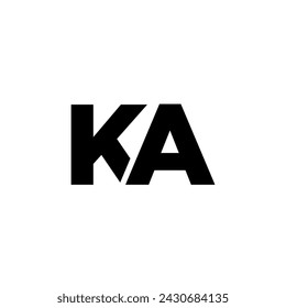 Plantilla de diseño de logotipo K y A, KA. Logotipo mínimo basado en el monograma inicial para la identidad de la empresa.