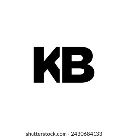 Trendy letter K and B, KB logo design template. Minimal monogram initial based logotype for company identity.