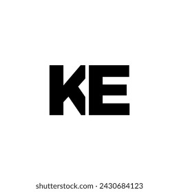Trendy letter K and E, KE logo design template. Minimal monogram initial based logotype for company identity.