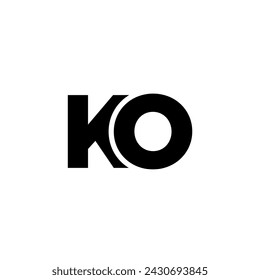 Trendy letter K and O, KO logo design template. Minimal monogram initial based logotype for company identity.