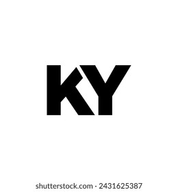Trendy letter K and Y, KY logo design template. Minimal monogram initial based logotype for company identity.