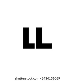 Trendy letter L and L, LL logo design template. Minimal monogram initial based logotype for company identity.