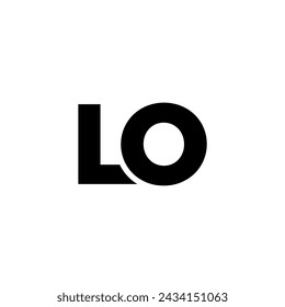 Trendy letter L and O, LO logo design template. Minimal monogram initial based logotype for company identity.