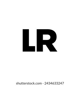 Trendy letter L and R, LR logo design template. Minimal monogram initial based logotype for company identity.