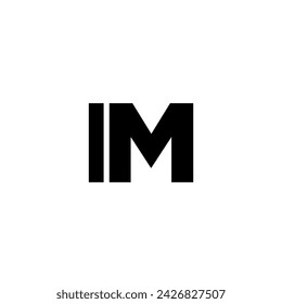 Trendy letter I and M, IM logo design template. Minimal monogram initial based logotype for company identity.