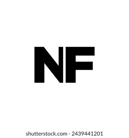 Trendy letter N and F, NF logo design template. Minimal monogram initial based logotype for company identity.