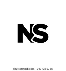 Trendy letter N and S, NS logo design template. Minimal monogram initial based logotype for company identity.