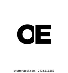 Trendy letter O and E, OE logo design template. Minimal monogram initial based logotype for company identity.