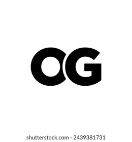 Trendy letter O and G, OG logo design template. Minimal monogram initial based logotype for company identity.