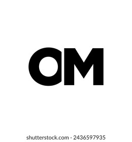 Trendy letter O and M, OM logo design template. Minimal monogram initial based logotype for company identity.