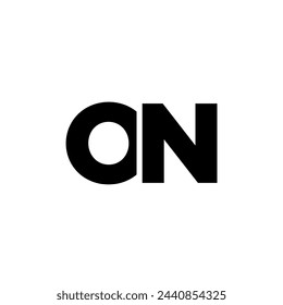 Trendy letter O and N, ON logo design template. Minimal monogram initial based logotype for company identity.