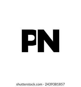 Trendy letter P and N, PN logo design template. Minimal monogram initial based logotype for company identity.