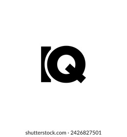 Trendy letter I and Q, IQ logo design template. Minimal monogram initial based logotype for company identity.