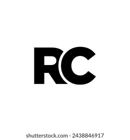 Trendy letter R and C, RC logo design template. Minimal monogram initial based logotype for company identity.