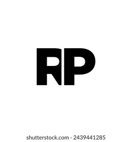 Trendy letter R and P, RP logo design template. Minimal monogram initial based logotype for company identity.