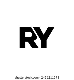 Trendy letter R and Y, RY logo design template. Minimal monogram initial based logotype for company identity.