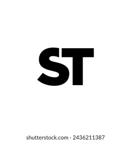 Trendy letter S and T, ST logo design template. Minimal monogram initial based logotype for company identity.