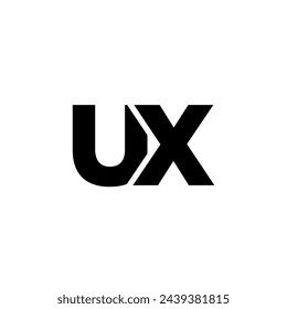 Trendy letter U and X, UX logo design template. Minimal monogram initial based logotype for company identity.