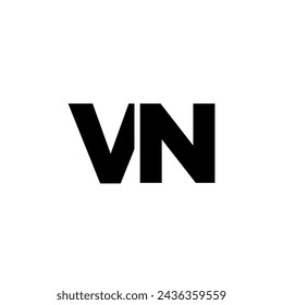 Trendy letter V and N, VN logo design template. Minimal monogram initial based logotype for company identity.