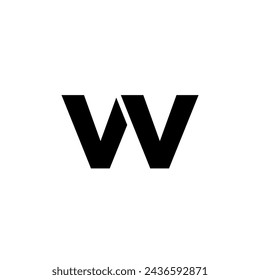 Trendy letter V and V, VV logo design template. Minimal monogram initial based logotype for company identity.