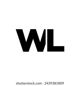 Trendy letter W and L, WL logo design template. Minimal monogram initial based logotype for company identity.