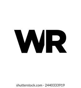 Trendy letter W and R, WR logo design template. Minimal monogram initial based logotype for company identity.
