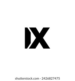 Trendy letter I and X, IX logo design template. Minimal monogram initial based logotype for company identity.