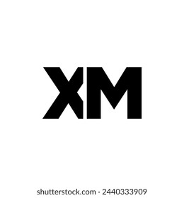 Trendy letter X and M, XM logo design template. Minimal monogram initial based logotype for company identity.