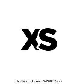 Trendy letter X and S, XS logo design template. Minimal monogram initial based logotype for company identity.