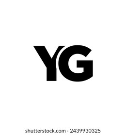 Trendy letter Y and G, YG logo design template. Minimal monogram initial based logotype for company identity.