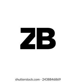 Trendy letter Z and B, ZB logo design template. Minimal monogram initial based logotype for company identity.