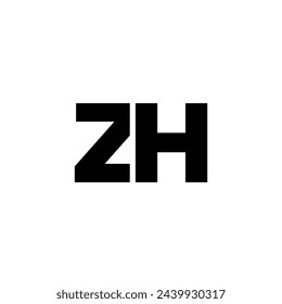 Trendy letter Z and H, ZH logo design template. Minimal monogram initial based logotype for company identity.