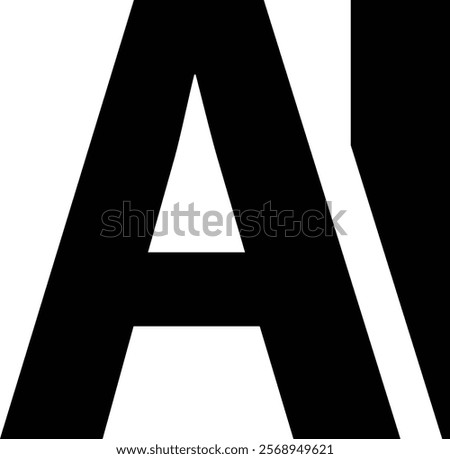 Trendy letterA and i, Ai logo template design