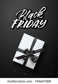 trendy lettering poster. Hand drawn calligraphy. concept handwritten poster. "black friday"  