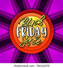 trendy lettering poster. Hand drawn calligraphy. concept handwritten poster. "black friday"   
