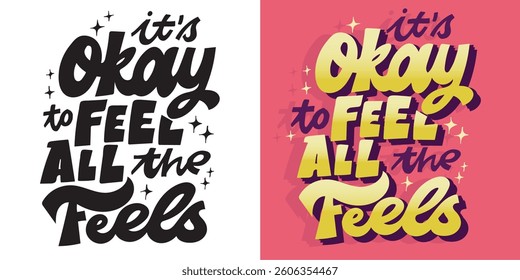 Trendy  Lettering for t-shirt design, mug print, bag print, clothes fashion. 100% hand drawn vector image.