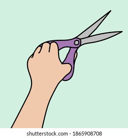 Trendy line art hands, aztec style, tribal art, ethnic collection, vector illustration.