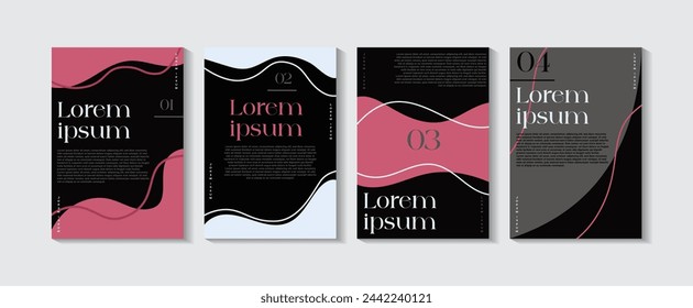 Trendy line background vector. minimalist style posters, dark geometric shapes and gray color. Modern wallpaper design for social media,  cover, brochure 