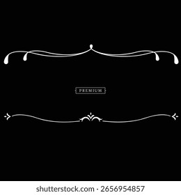 Trendy line elements collection minimalist frames and borders Vintage dividers