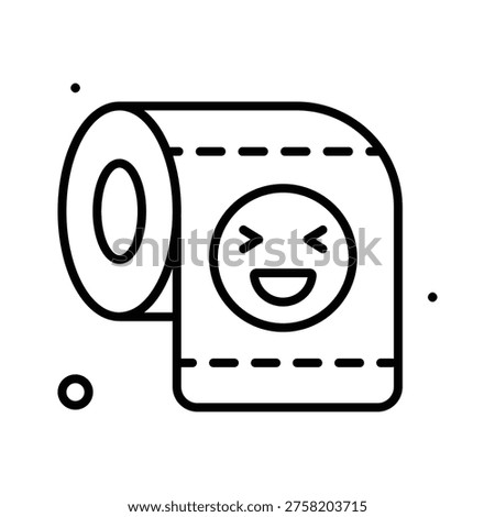Trendy line icon of tissue roll used for prank joke