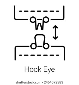 Trendy Linie Stil Symbol des Hakenauges 
